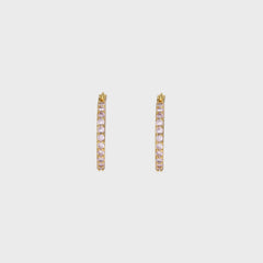 Crystal Haze Serena Small Hoops - Pink | Kith Pink
