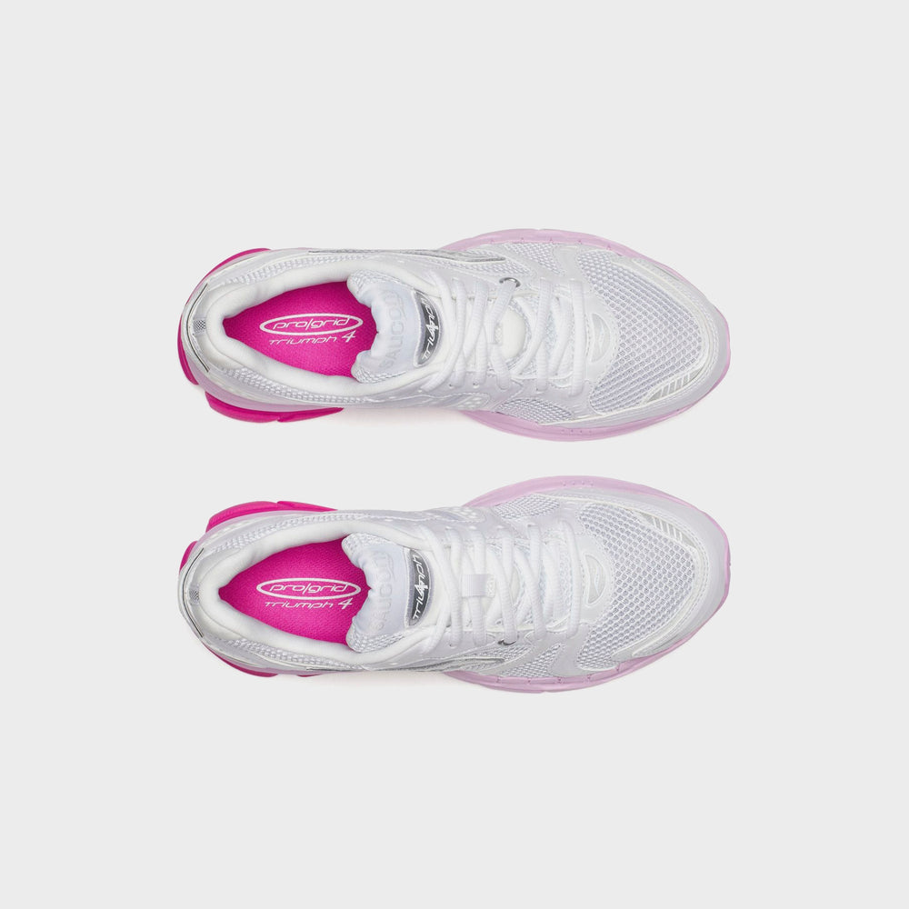 Saucony WMNS Progrid Triumph 4 - White / Pink | Kith White / Pink