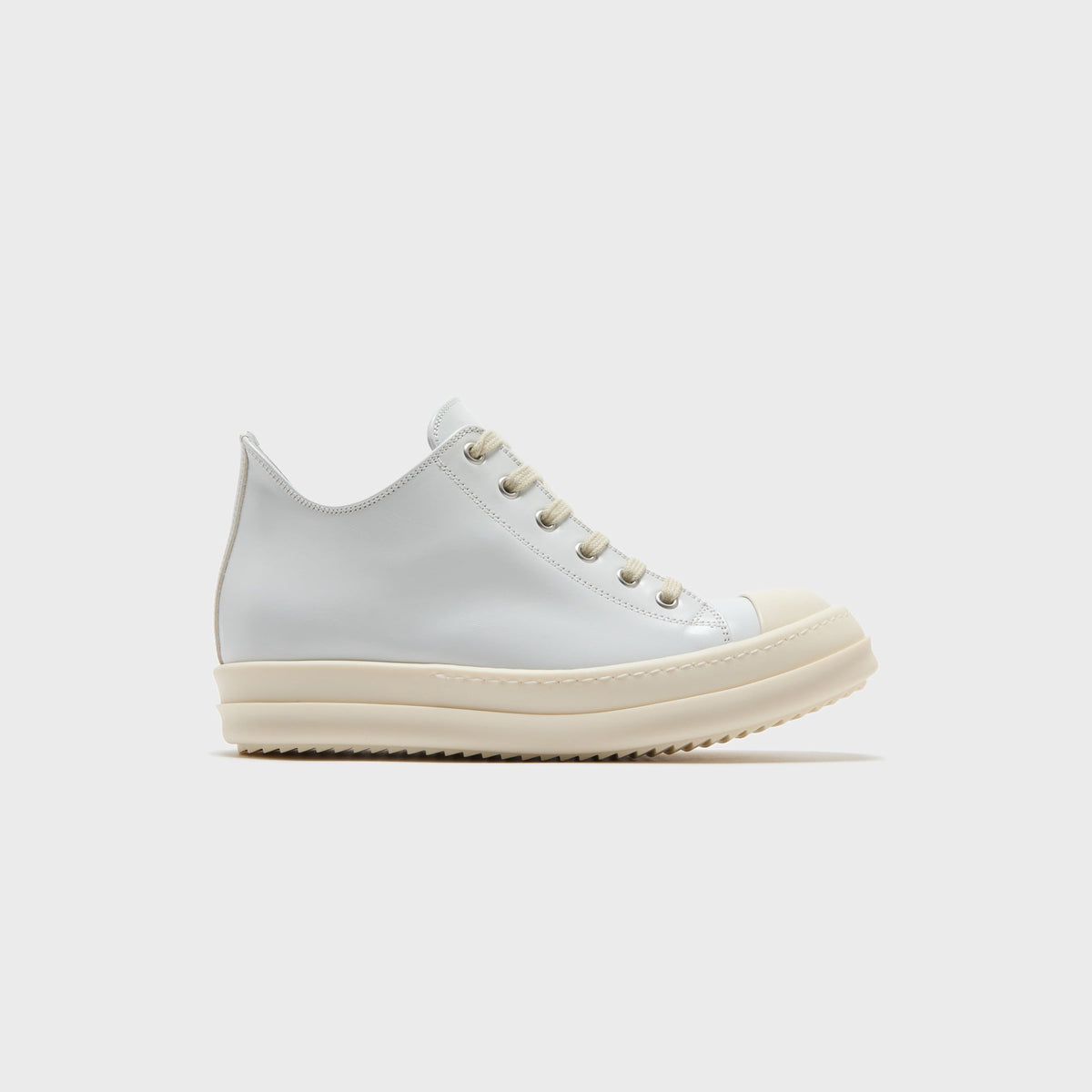 Rick Owens WMNS Scarpe in Pelle Low Sneaks - Chalk / White / Milk / Mi | Kith Chalk / White / Milk / Milk