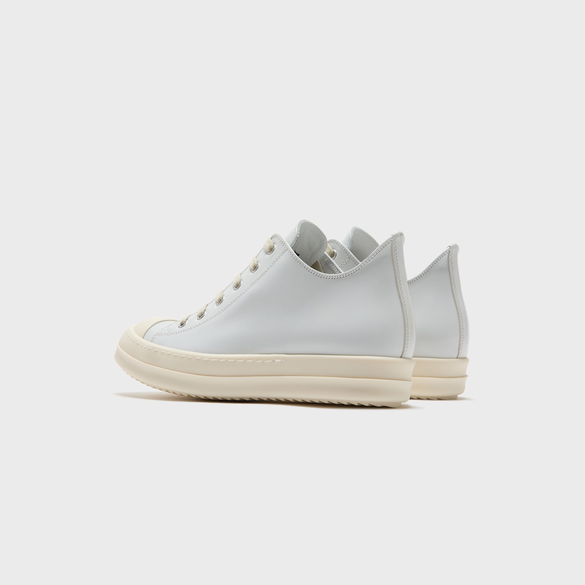 Rick Owens WMNS Scarpe in Pelle Low Sneaks - Chalk / White / Milk / Mi | Kith Chalk / White / Milk / Milk