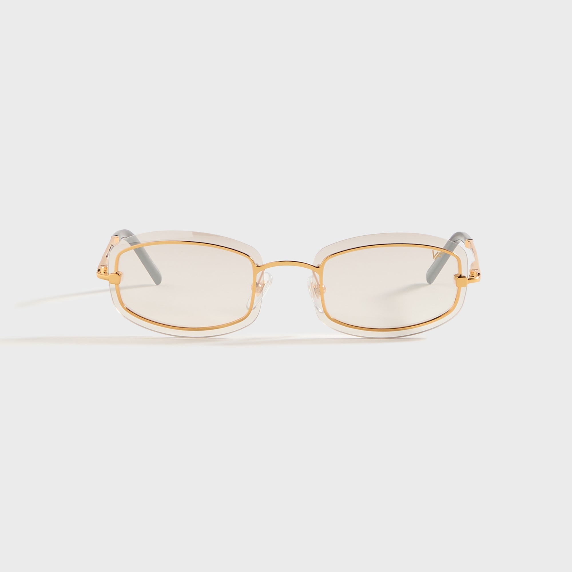 Vintage Frames Genius Rimless 24KT - Yellow Gold / Brown Smoke | Kith Yellow Gold / Brown Smoke