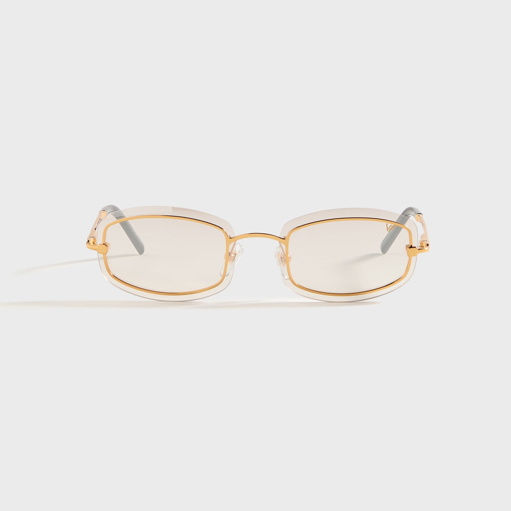 Vintage Frames Genius Rimless 24KT - Yellow Gold / Brown Smoke | Kith Yellow Gold / Brown Smoke