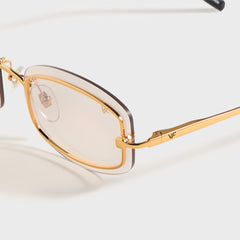 Vintage Frames Genius Rimless 24KT - Yellow Gold / Brown Smoke | Kith Yellow Gold / Brown Smoke
