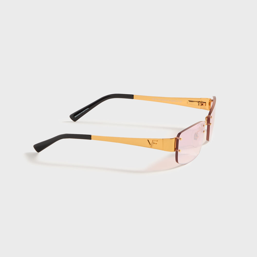 Vintage Frames Infamous Rimless Drill Mount 24KT - Gold / Nickel Pink | Kith Gold / Nickel Pink