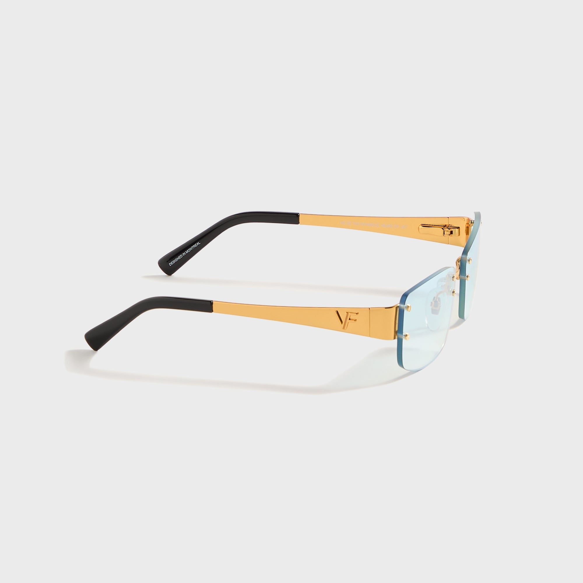 Vintage Frames Infamous Rimless Drill Mount 24KT - Gold / Tiffany Blue | Kith Gold / Tiffany Blue