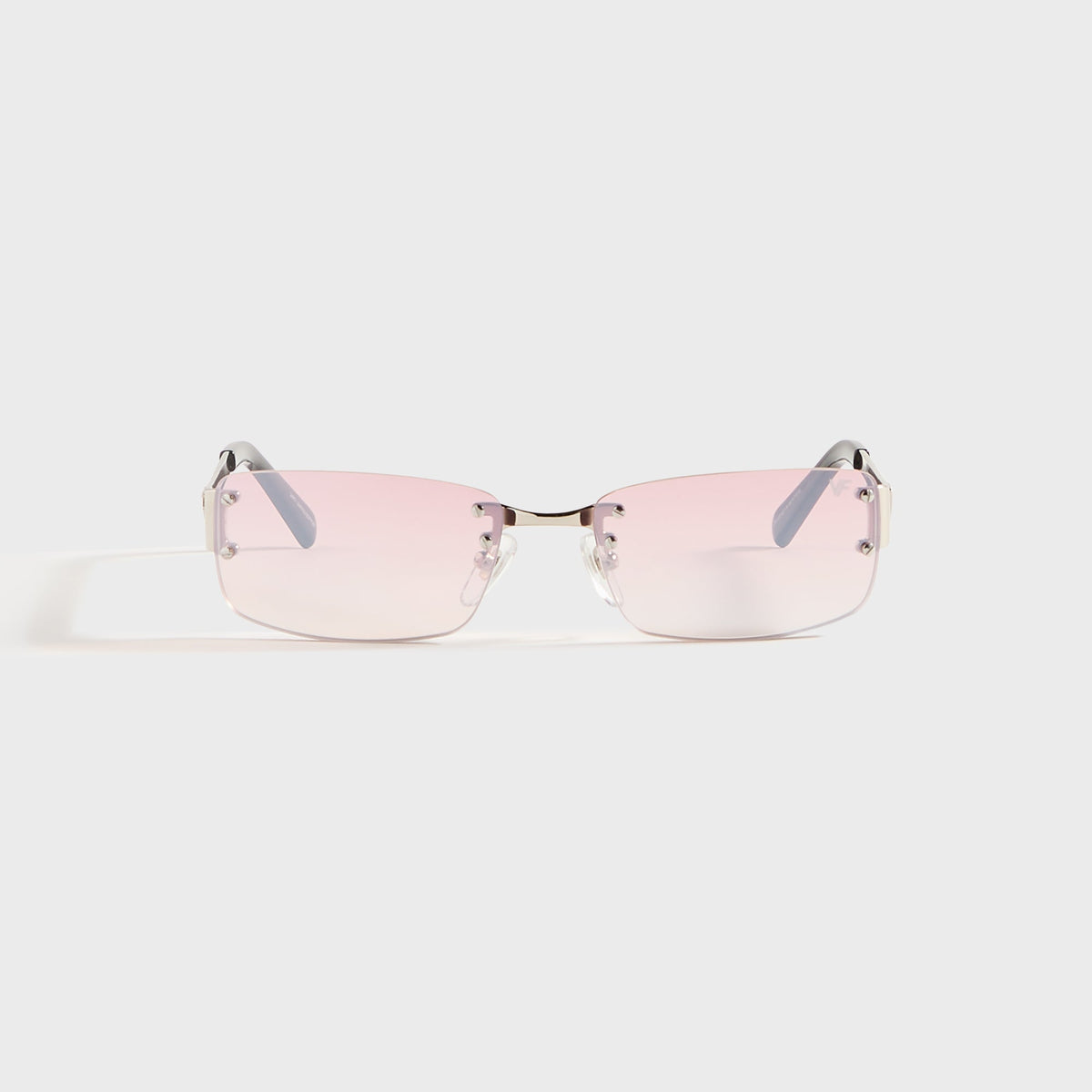 Vintage Frames Infamous Rimless Drill Mount 24KT - White Gold / Nickel | Kith White Gold / Nickel Pink Gradient