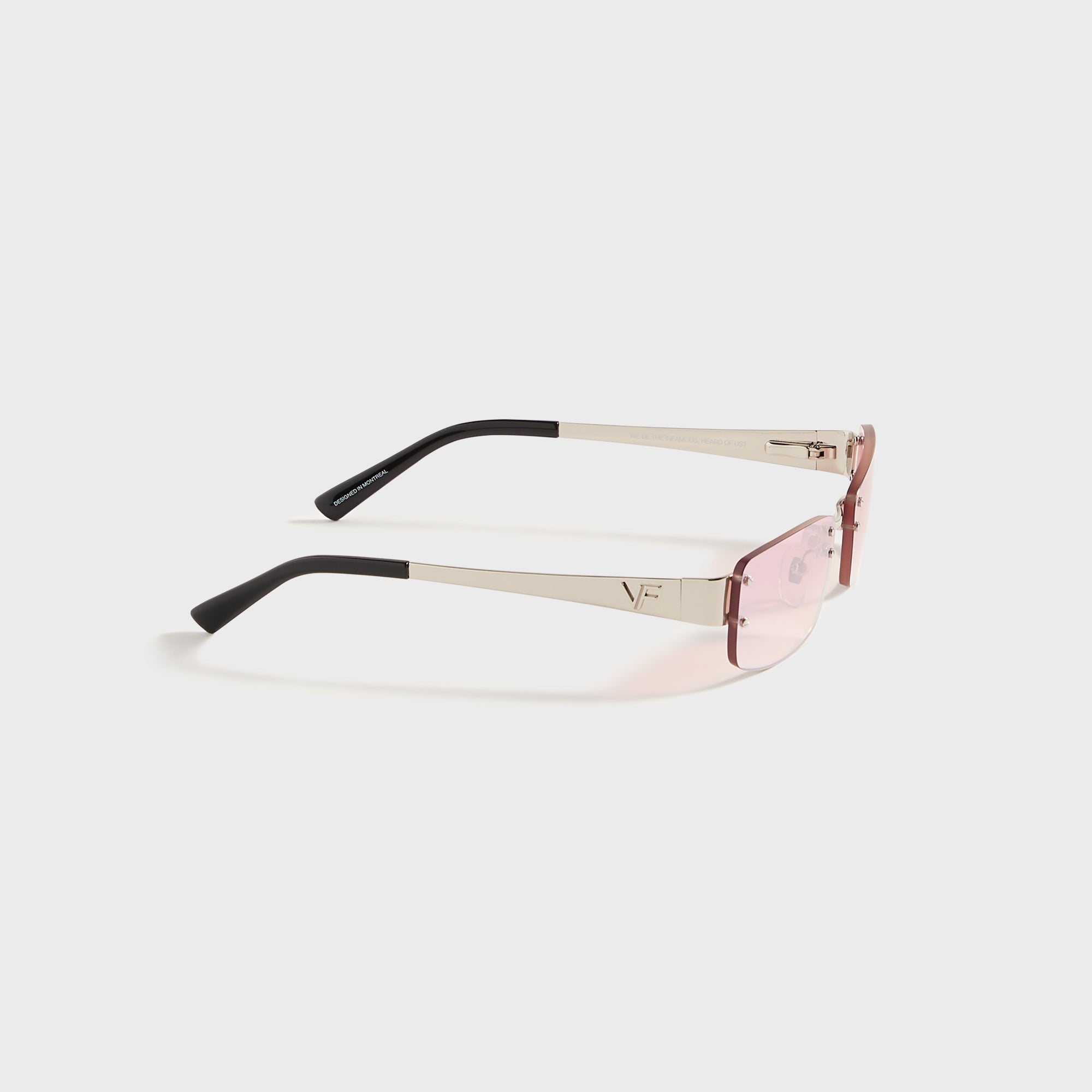 Vintage Frames Infamous Rimless Drill Mount 24KT - White Gold / Nickel | Kith White Gold / Nickel Pink Gradient