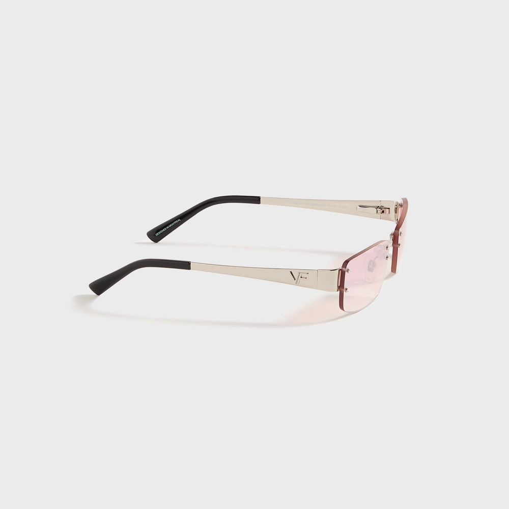 Vintage Frames Infamous Rimless Drill Mount 24KT - White Gold / Nickel | Kith White Gold / Nickel Pink Gradient