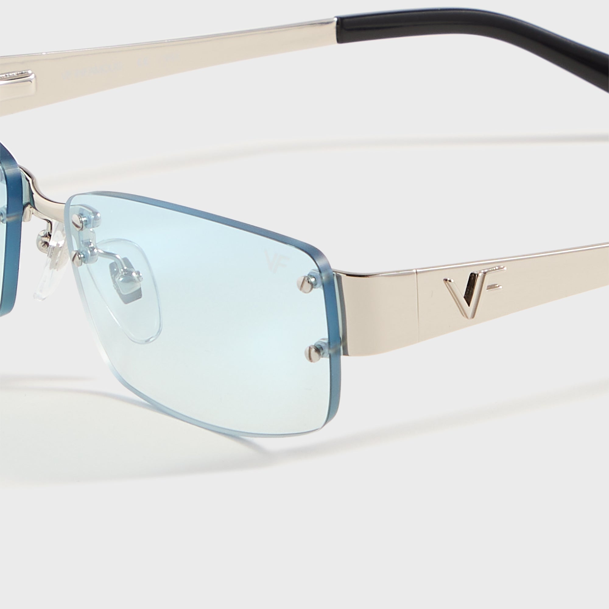 Vintage Frames Infamous Rimless Drill Mount 24KT - White Gold / Tiffan | Kith White Gold / Tiffany Blue Gradient