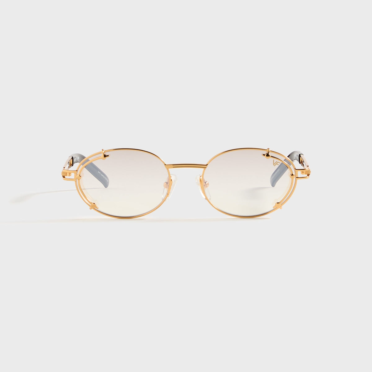 Vintage Frames Knowledge 24KT - Yellow Gold / Brown Smoke Gradient | Kith Yellow Gold / Brown Smoke Gradient