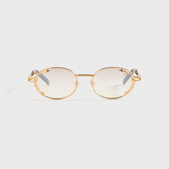 Vintage Frames Knowledge 24KT - Yellow Gold / Brown Smoke Gradient | Kith Yellow Gold / Brown Smoke Gradient