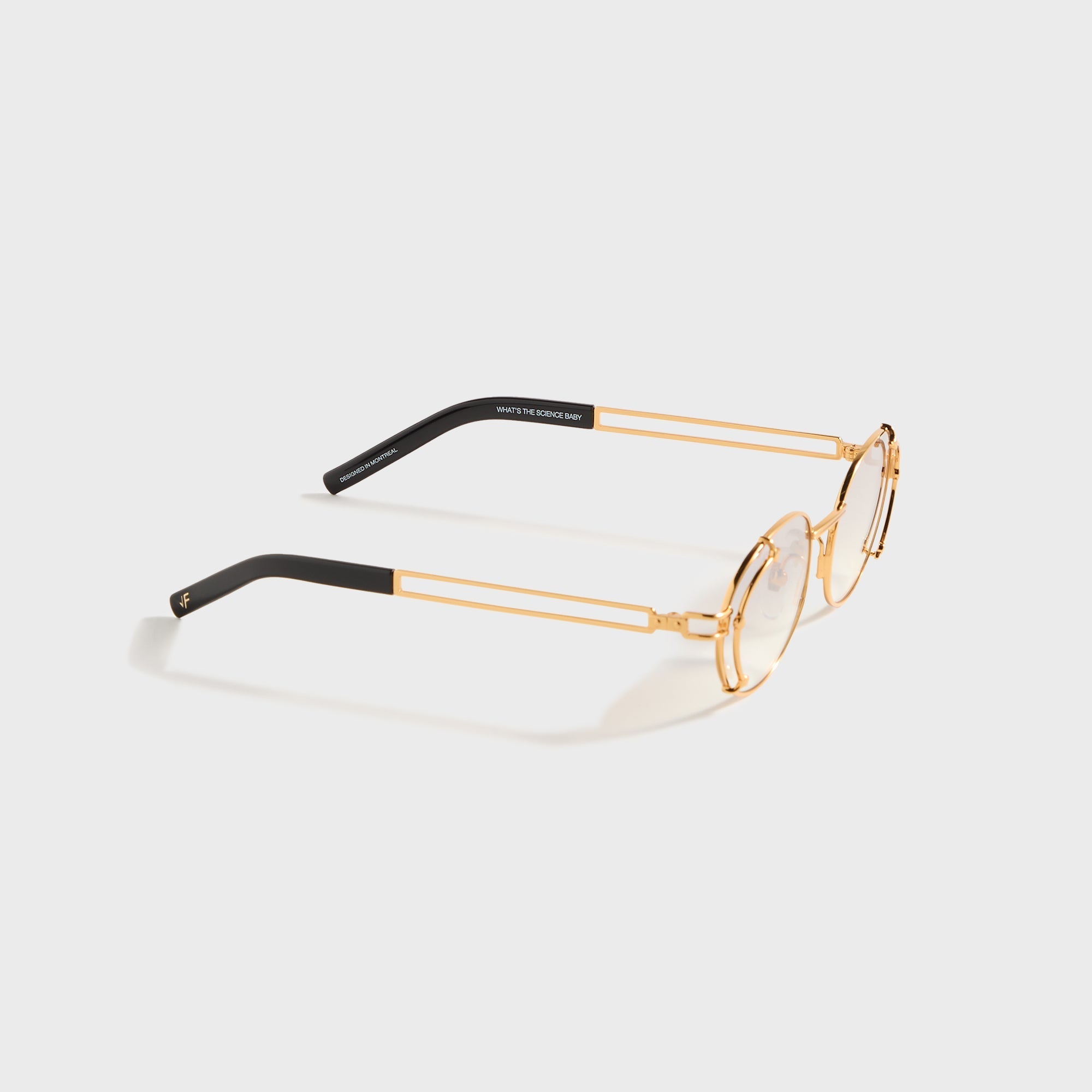 Vintage Frames Knowledge 24KT - Yellow Gold / Brown Smoke Gradient | Kith Yellow Gold / Brown Smoke Gradient