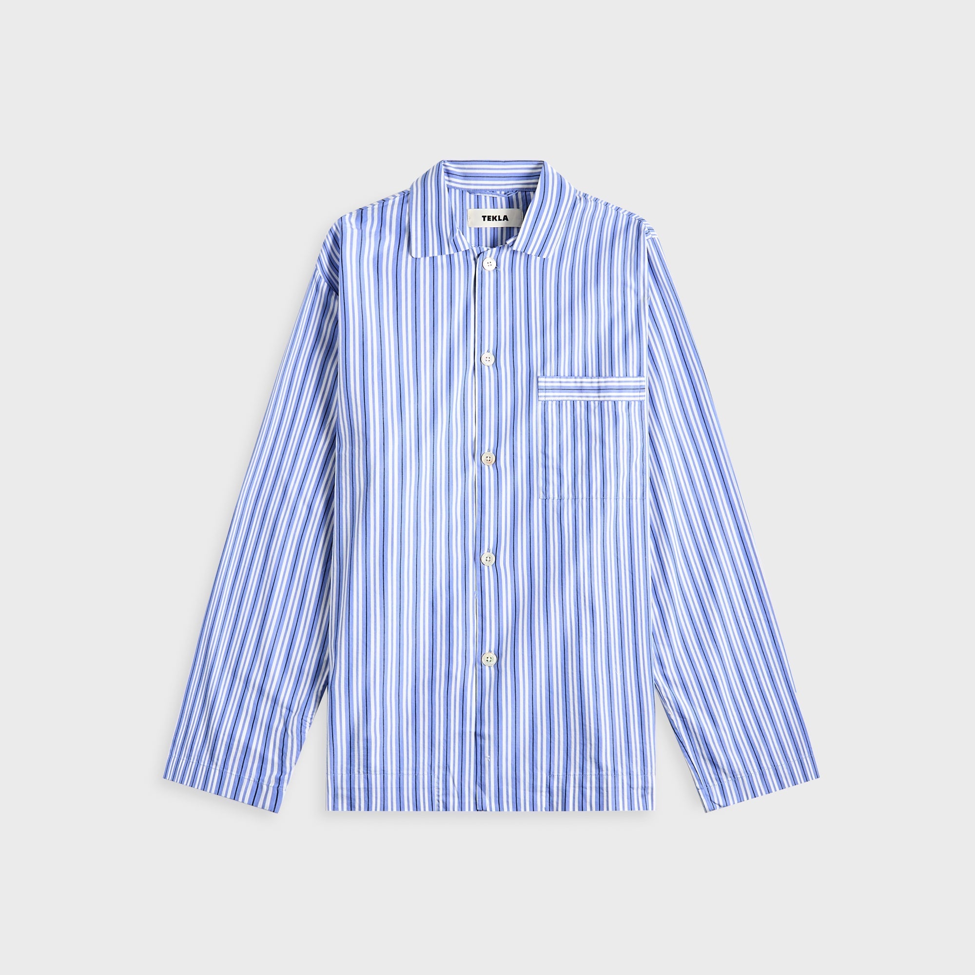Tekla Cotton Poplin Pyjama Shirt - Penny Stripes | Kith Penny Stripes
