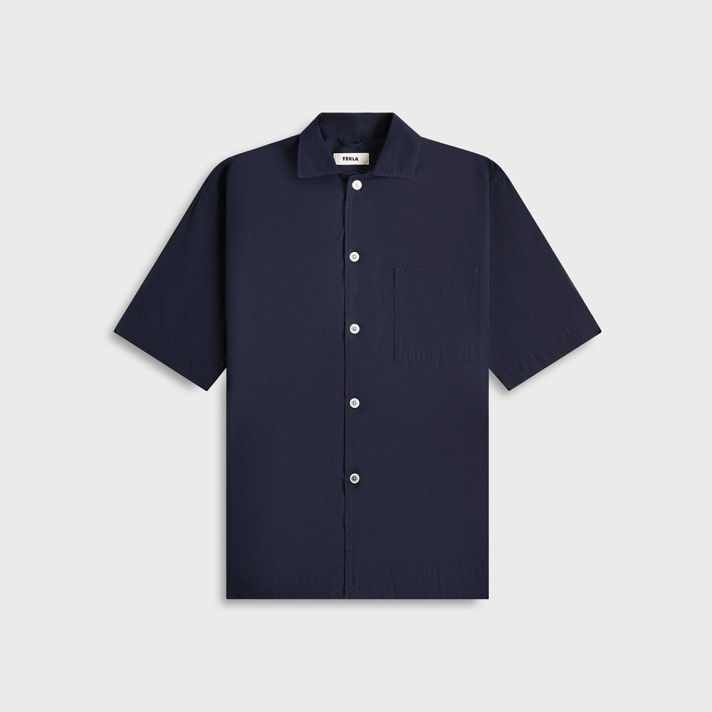 Tekla Poplin Pyjamas Short Sleeve Shirt - True Navy | Kith True Navy