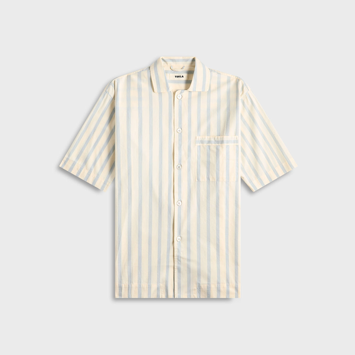 Tekla Poplin Pyjamas Short Sleeve Shirt - Needle Stipes | Kith Needle Stipes