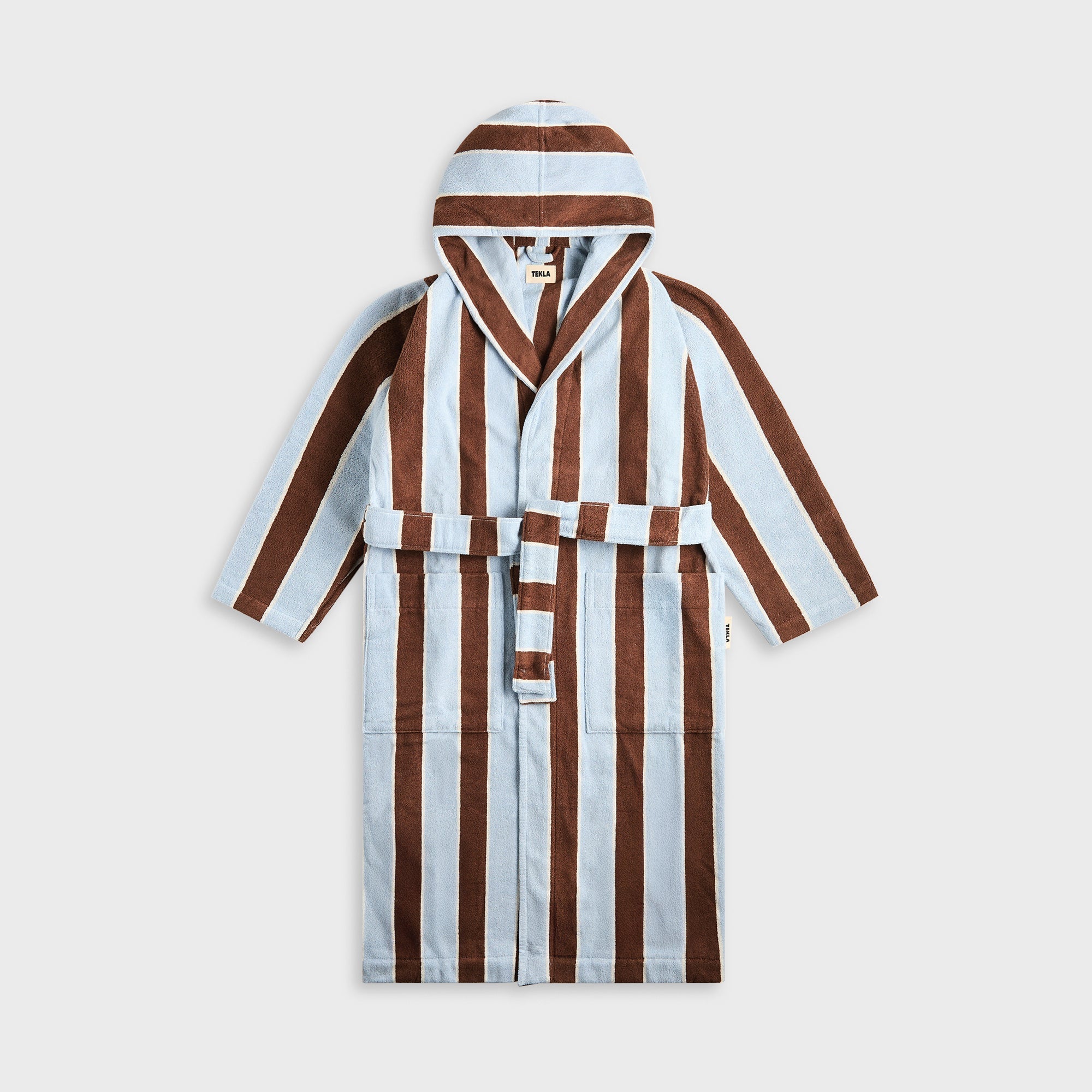 Tekla Hooded Bathrobe - Cocoa Stripes | Kith Cocoa Stripes