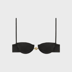 Reina Olga Hammond Bikini Top - Black Lurex | Kith Black Lurex