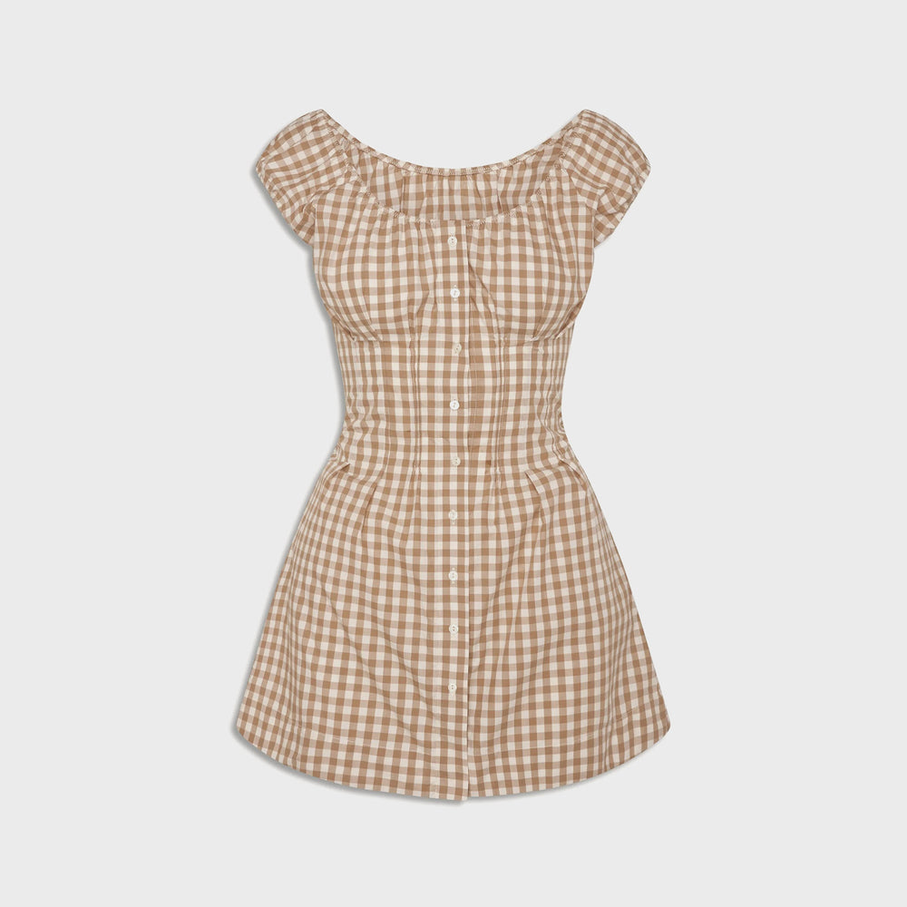 Frankies Bikinis x Bella Hadid Mustang Poplin Mini Dress - Rodeo Gingh | Kith Rodeo Gingham