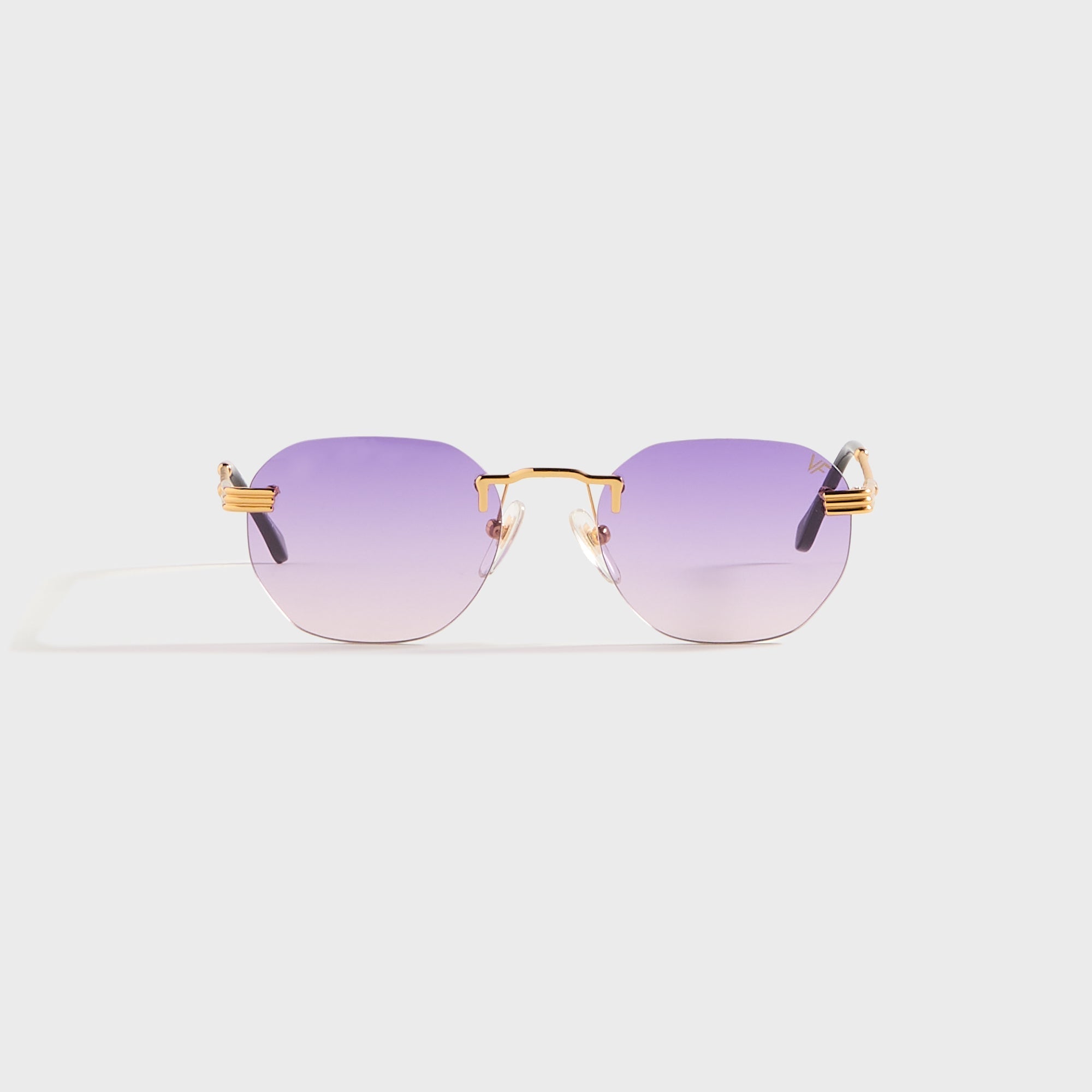 Vintage Frames Detroit Player Rimless Drill Mount 24KT - Gold / Purple | Kith Gold / Purple Gradient