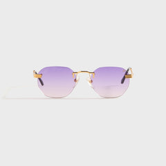 Vintage Frames Detroit Player Rimless Drill Mount 24KT - Gold / Purple | Kith Gold / Purple Gradient