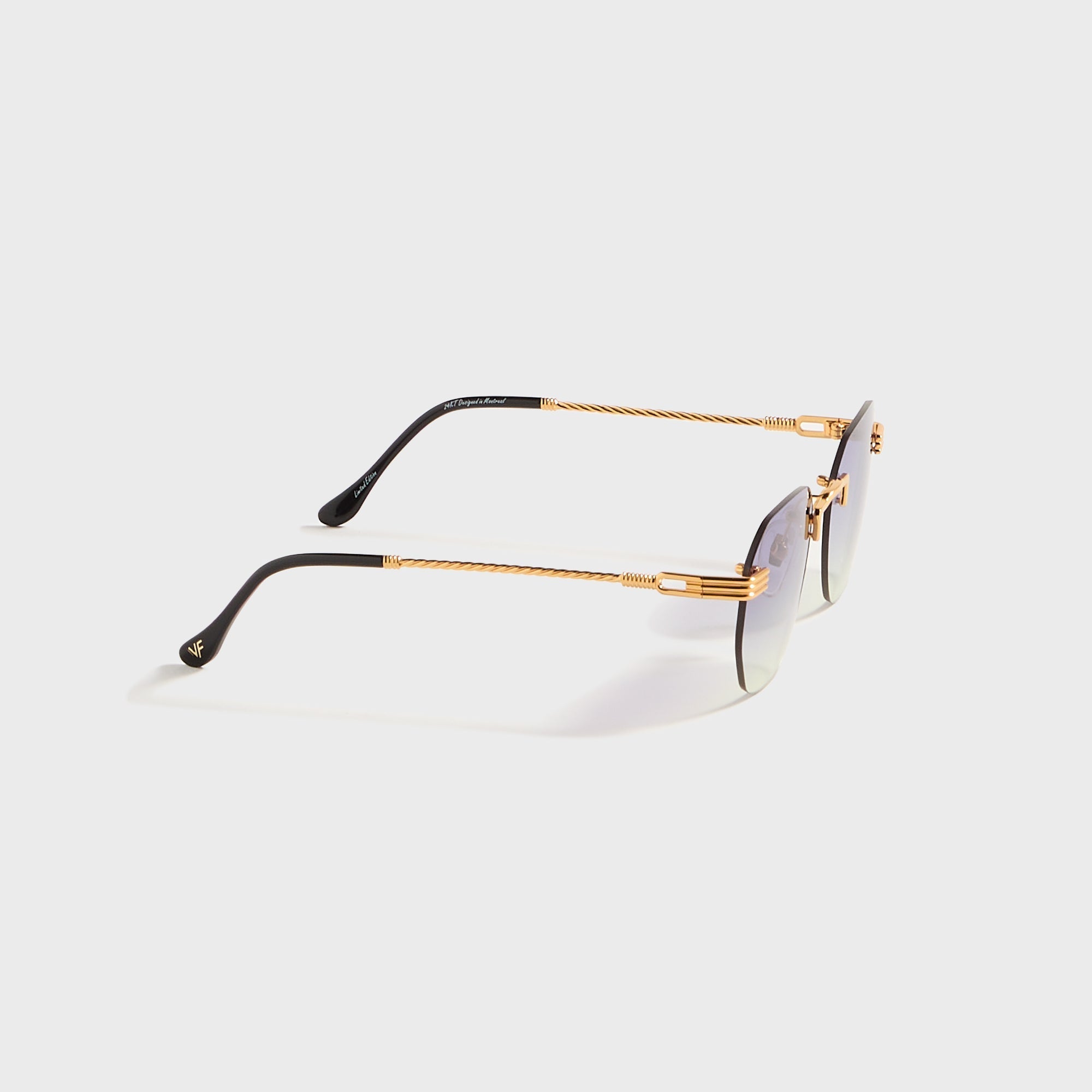 Vintage Frames Detroit Player Rimless Drill Mount 24KT - Gold Grape / | Kith Gold Grape / Yellow Gradient