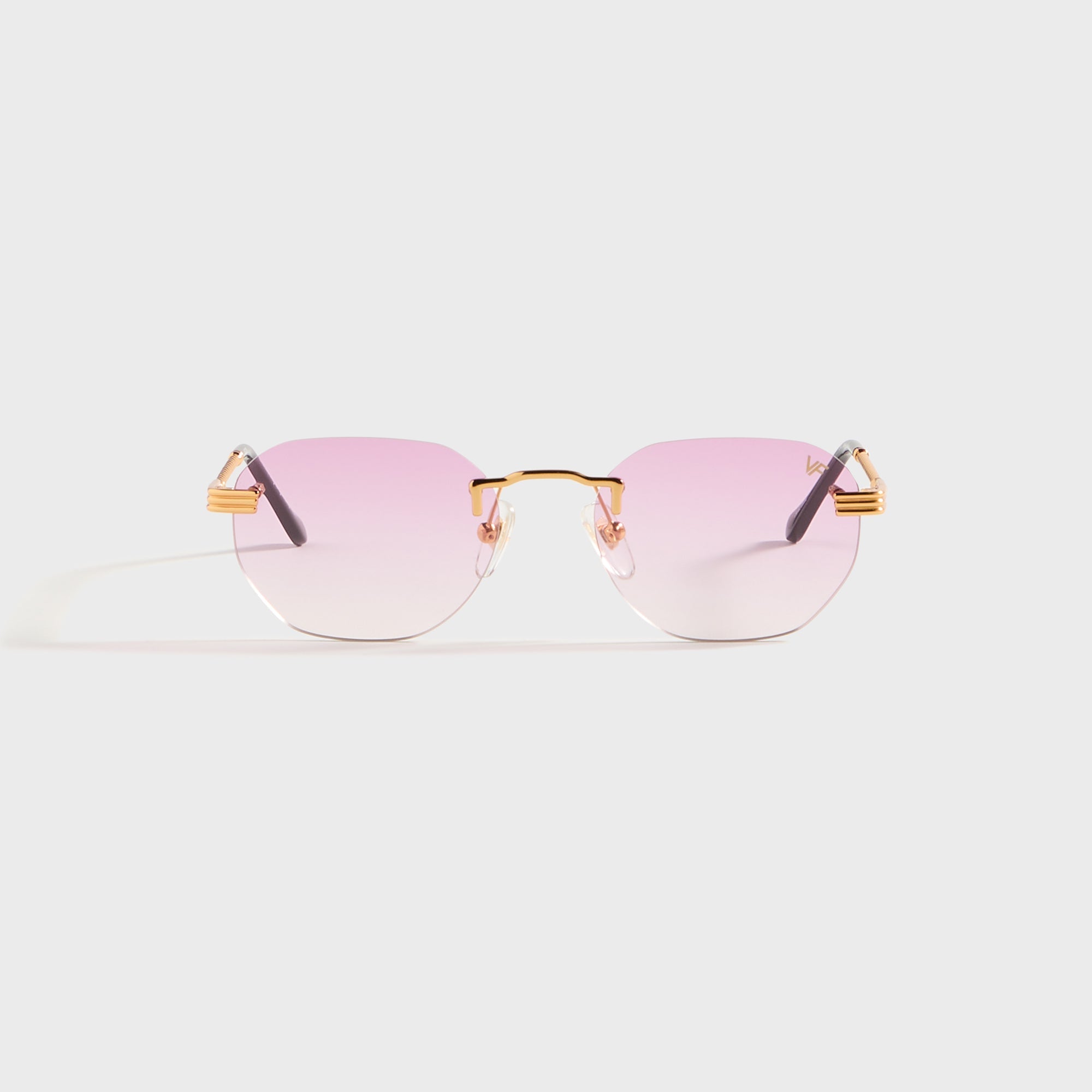 Vintage Frames Detroit Player Rimless Drill Mount 24KT - Gold / Gumdro | Kith Gold / Gumdrop Gradient