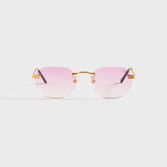 Vintage Frames Detroit Player Rimless Drill Mount 24KT - Gold / Gumdro | Kith Gold / Gumdrop Gradient