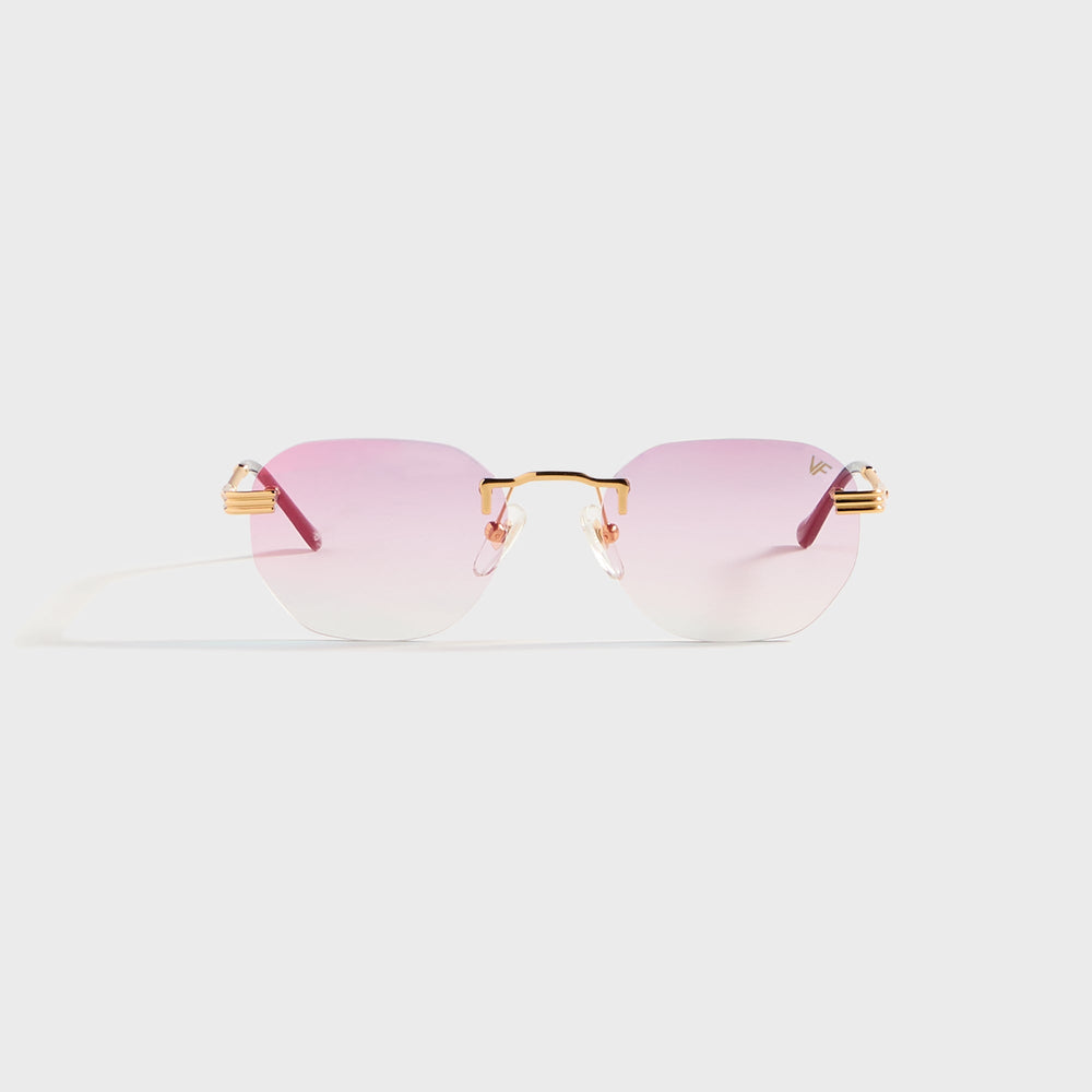 Vintage Frames Detroit Player Rimless Drill Mount 24KT - Gold / Grape | Kith Gold / Grape Pop
