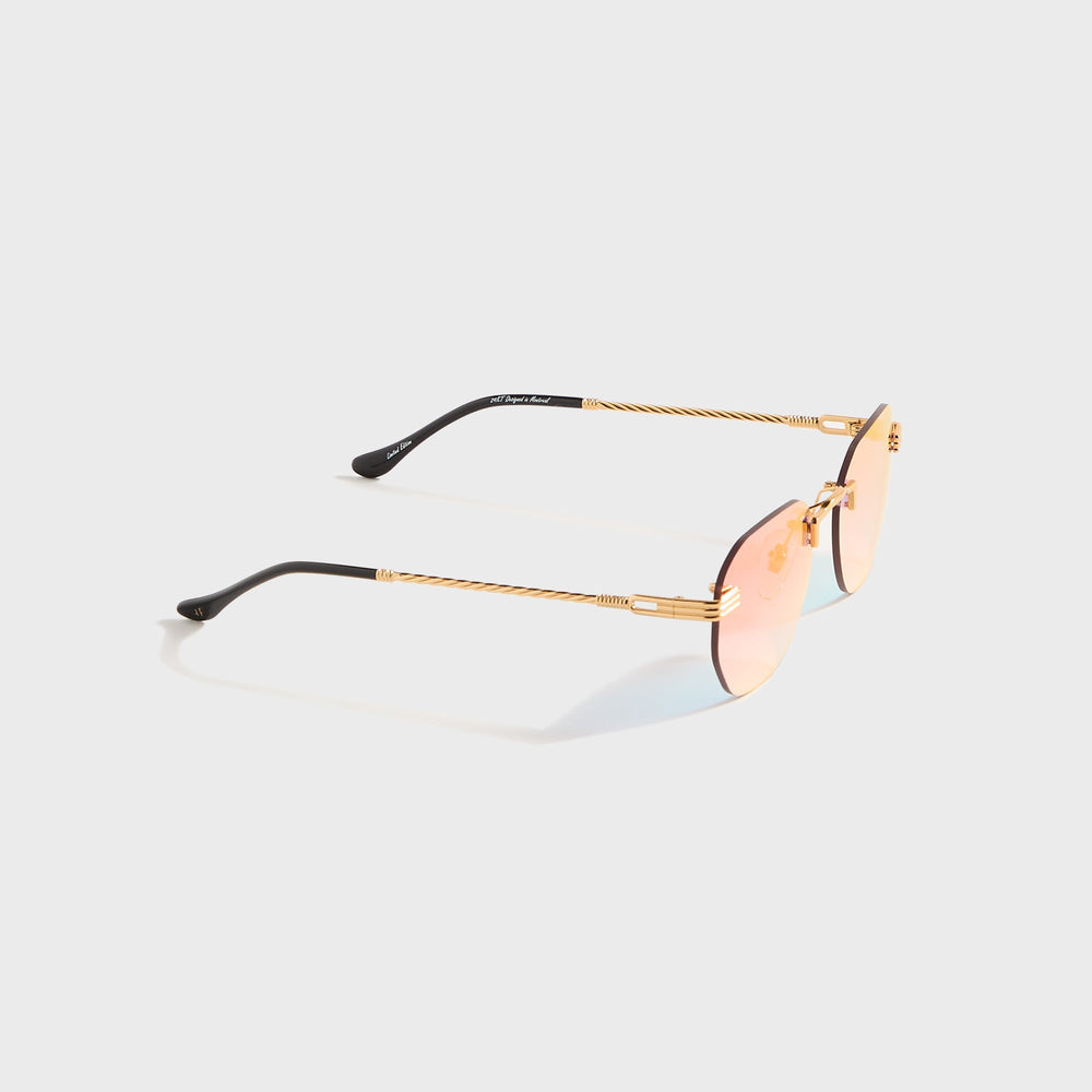 Vintage Frames Detroit Player Rimless Drill Mount 24KT - Gold / Grape | Kith Gold / Grape Pop