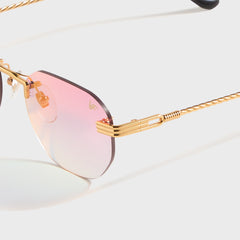 Vintage Frames Detroit Player Rimless Drill Mount 24KT - Gold / Grape | Kith Gold / Grape Pop