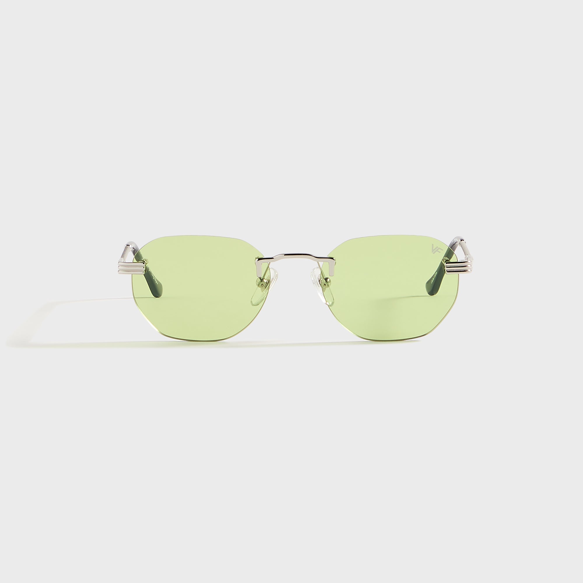 Vintage Frames Detroit Player Rimless Drill Mount 24KT - White Gold / | Kith White Gold / Lime Green