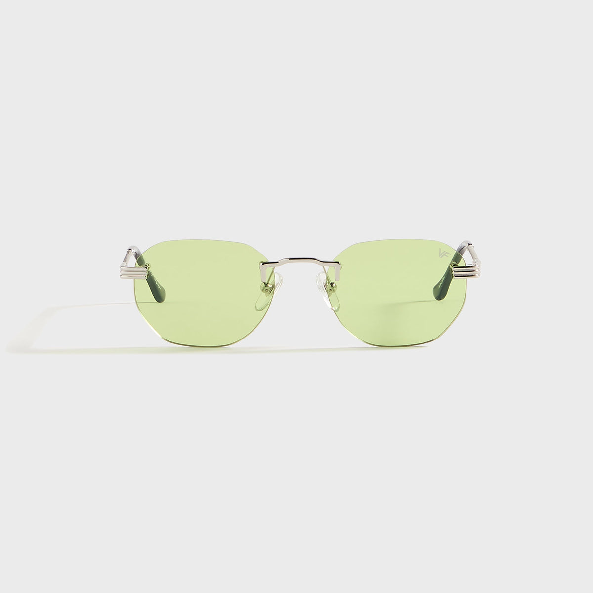 Vintage Frames Detroit Player Rimless Drill Mount 24KT - White Gold / | Kith White Gold / Lime Green