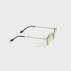 Vintage Frames Detroit Player Rimless Drill Mount 24KT - White Gold / | Kith White Gold / Lime Green