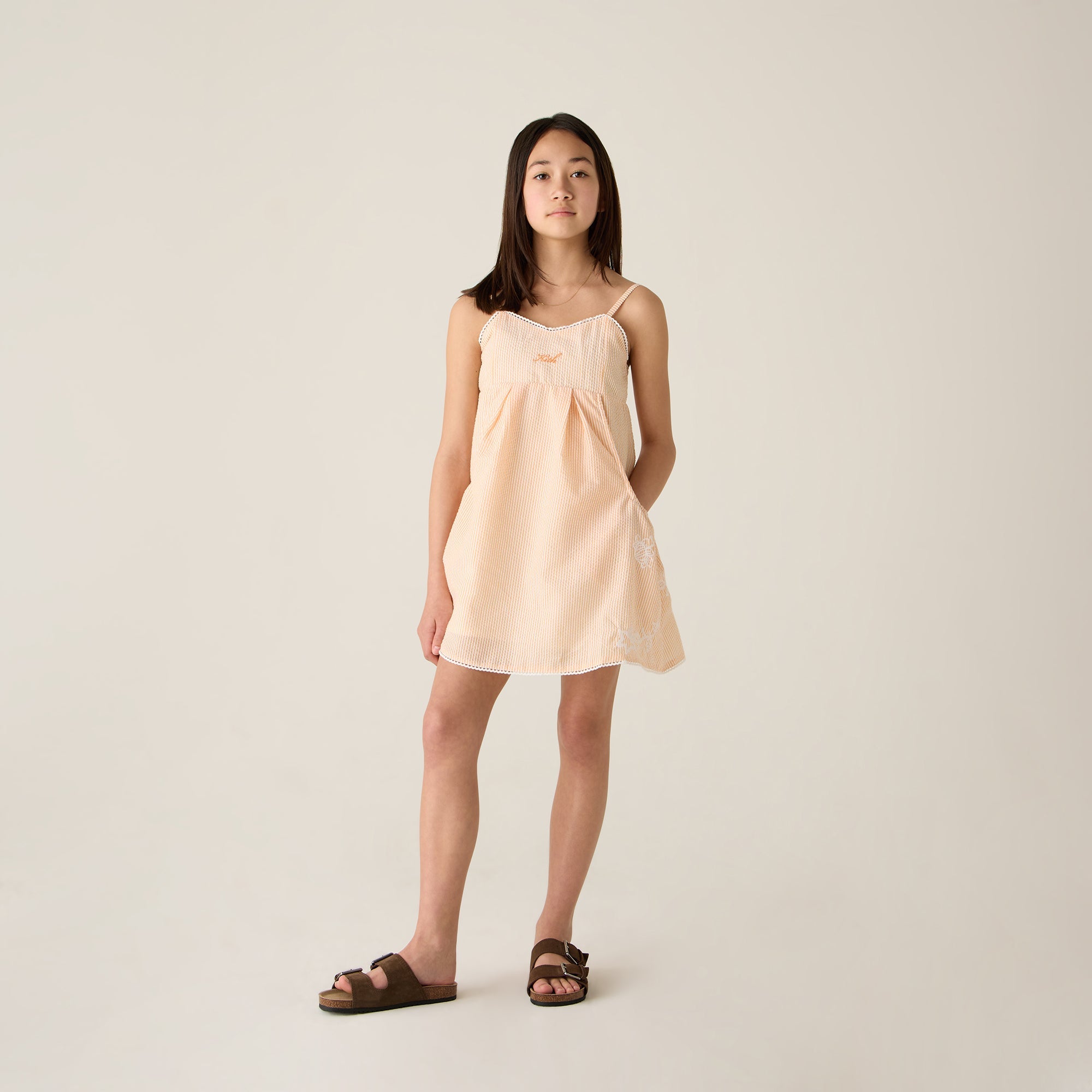 Kith Kids Seersucker Ainsley Dress - Calcite | Kith Calcite