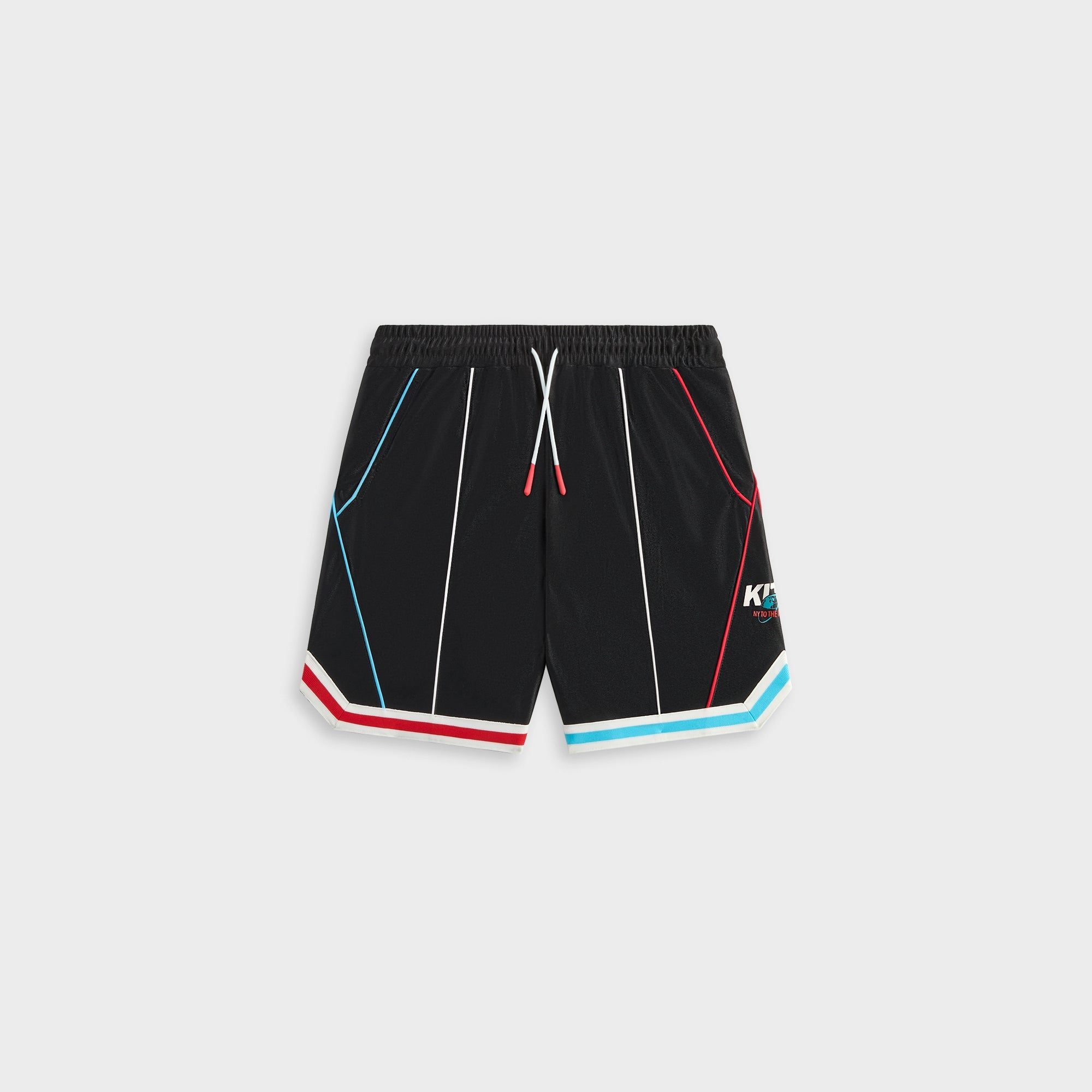 Kith Kids NY to the World Unisphere Faille Short - Black | Kith Black