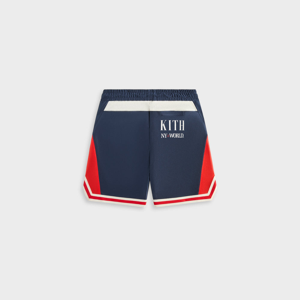 Kith Kids NY to the World Faille Curtis Short - Nocturnal | Kith Nocturnal
