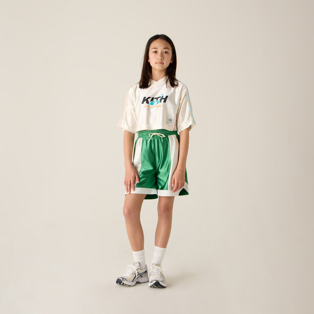 Kith Kids NY to the World Faille Curtis Short - Parrot | Kith Parrot