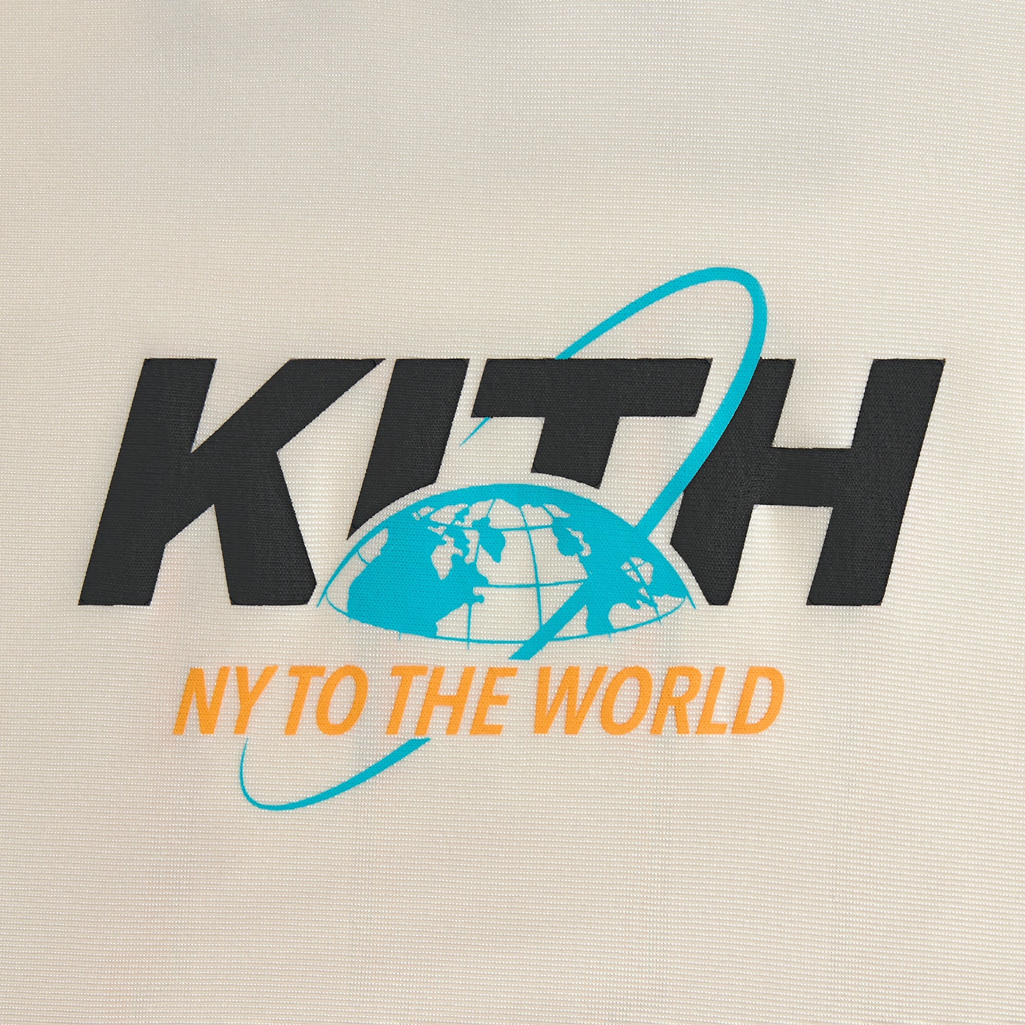 Kith Kids NY to the World Unisphere Faille Crop Jersey - Sandrift | Kith Sandrift