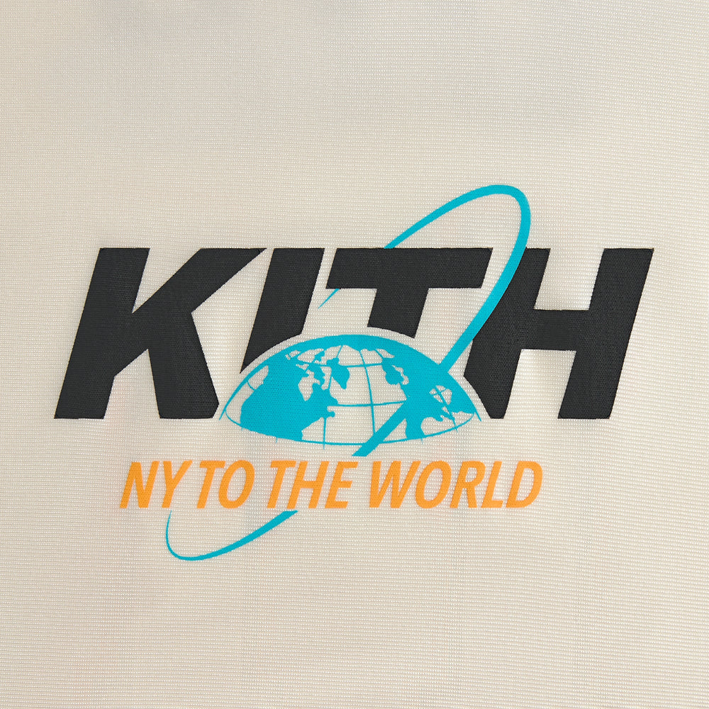 Kith Kids NY to the World Unisphere Faille Crop Jersey - Sandrift | Kith Sandrift