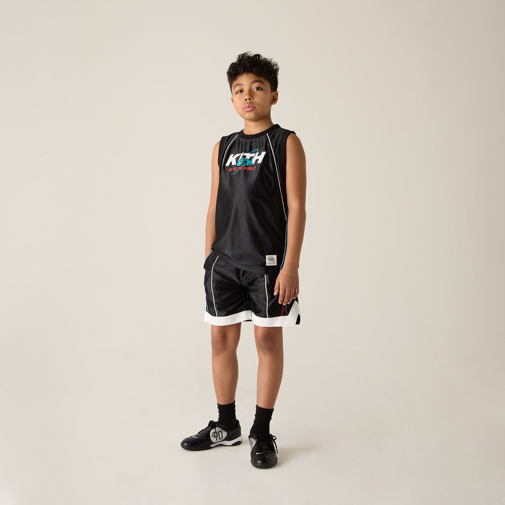 Kith Kids NY to the World Unisphere Faille Jersey - Black | Kith Black