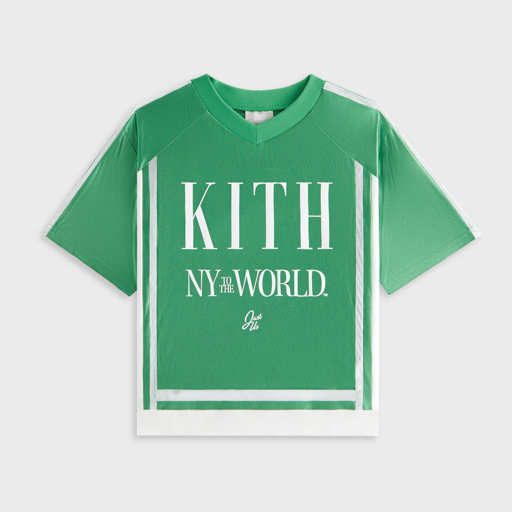 Kith Kids NY to the World Faille Leon Jersey - Parrot | Kith Parrot