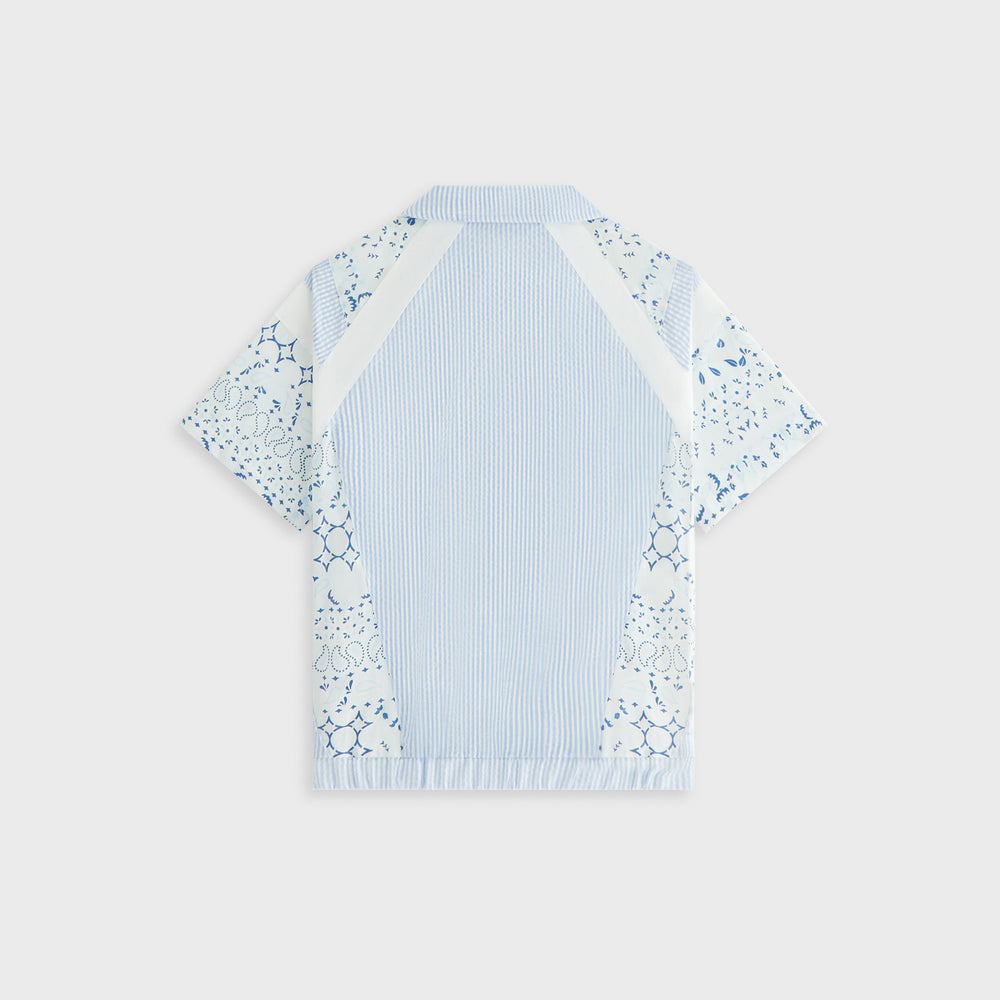Kith Kids Patchwork Linden Quarter Zip Polo - Larimar | Kith Larimar