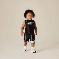 Kith Baby New York to the World Unisphere Faille Short - Black | Kith Black