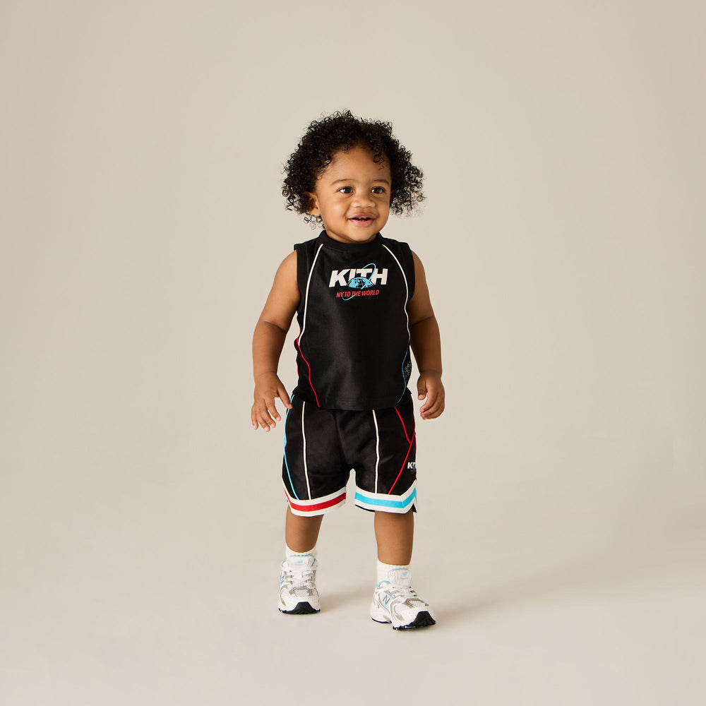 Kith Baby New York to the World Unisphere Faille Jersey - Black | Kith Black