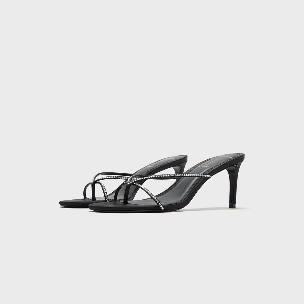 Black Suede Studio Jade 65 - Black Satin Embellished | Kith Black Satin Embellished