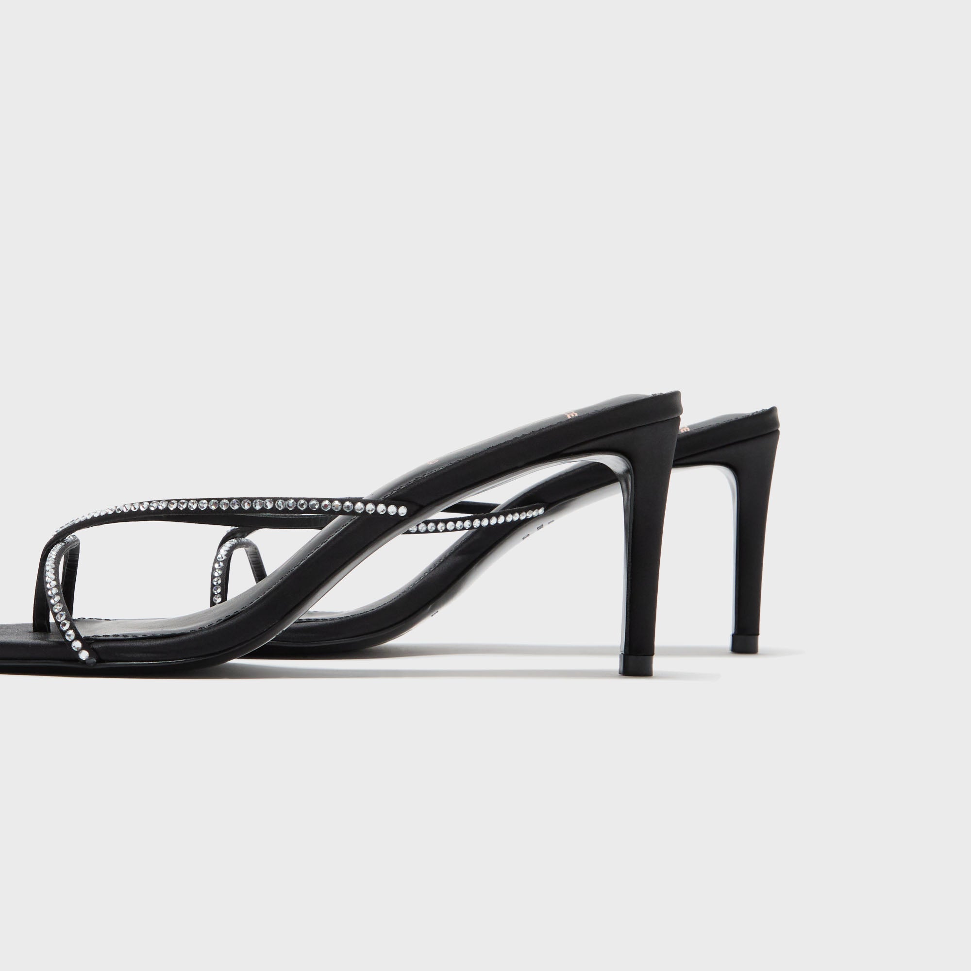 Black Suede Studio Jade 65 - Black Satin Embellished | Kith Black Satin Embellished