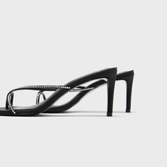 Black Suede Studio Jade 65 - Black Satin Embellished | Kith Black Satin Embellished