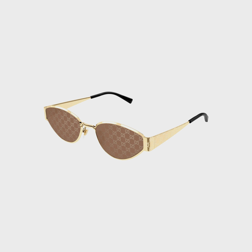 Gucci GG All-Over Logo Metal Frames 53S - Gold | Kith Gold
