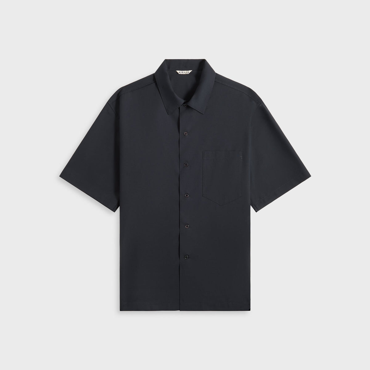 Auralee Super Fine Tropical Wool Open Collar Half Sleeved - Navy | Kith Navy