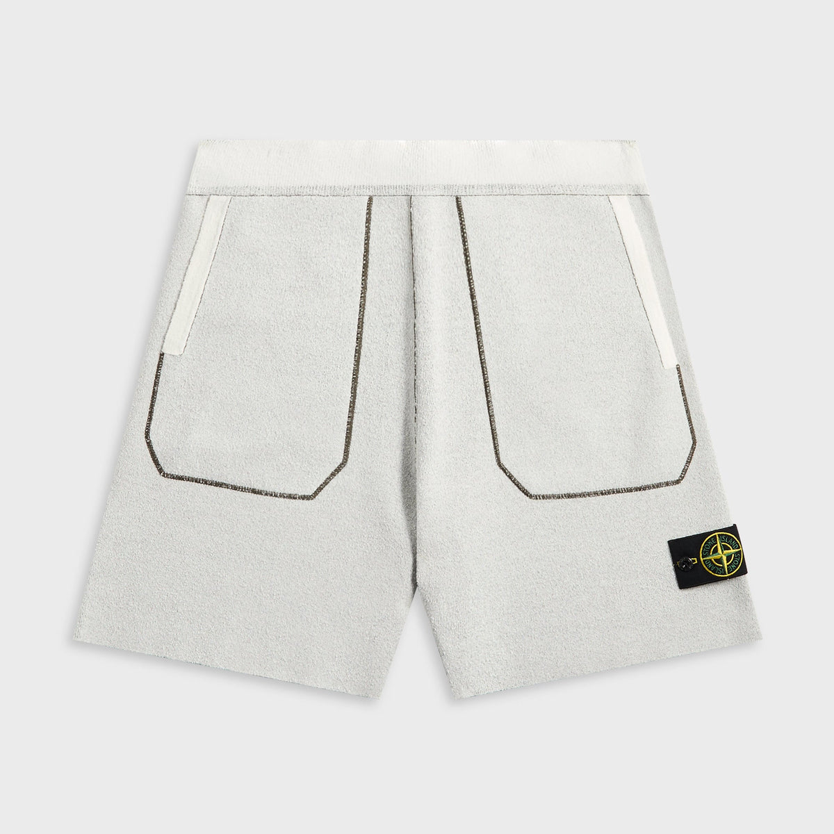 Stone Island Double Face Bi-Color Cotton Nylon Shorts - Ivory | Kith Ivory